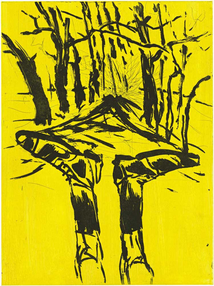 Georg Baselitz, Waldweg, 2004. © Georg Baselitz. Photo: Jochen Littkemann.