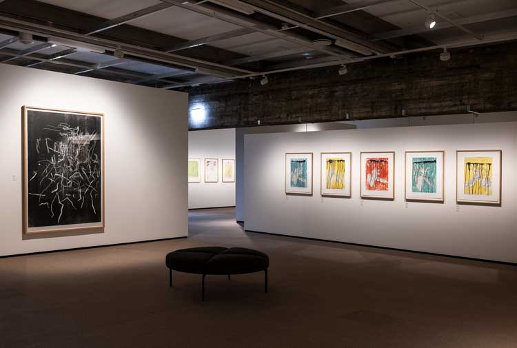 Georg Baselitz: A Life in Print, installation view, Kode. Photo: Thor Brødreskift. © Georg Baselitz.