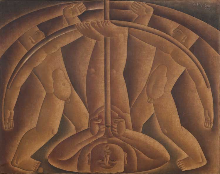 Vicente do Rego Monteiro, Archer, 1925. Oil on canvas, 108 x 137 cm. Private collection, São Paulo, Brazil. Courtesy of Almeida & Dale Galeria de Arte. Photo: Sergio Guerini. © Vicente do Rego Monteiro.