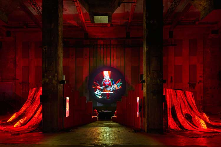 Danielle Brathwaite-Shirley, The Soul Station, 2024. Installation view at Halle am Berghain, Berlin. Commissioned by LAS Art Foundation. Courtesy the artist; LAS Art Foundation. Photo: Alwin Lay.