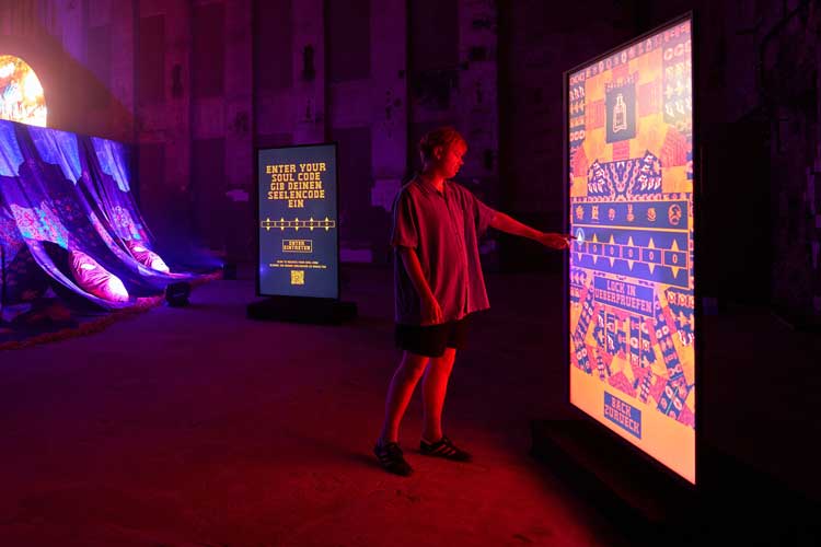 Danielle Brathwaite-Shirley, The Soul Station, 2024. Installation view at Halle am Berghain, Berlin. Commissioned by LAS Art Foundation. Courtesy the artist; LAS Art Foundation. Photo: Alwin Lay.