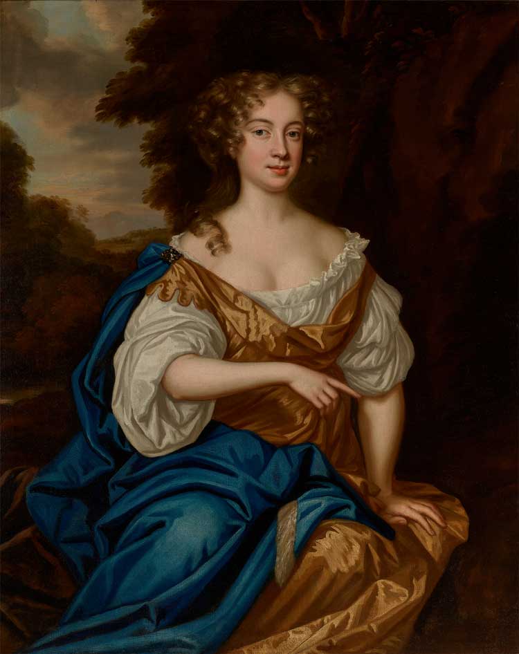 Mary Beale. Portrait of Anne Sotheby (née Robinson) (1657-1727), 1677. Oil on canvas, 50 x 41 in (127 x 104.2 cm). Philip Mould & Company.