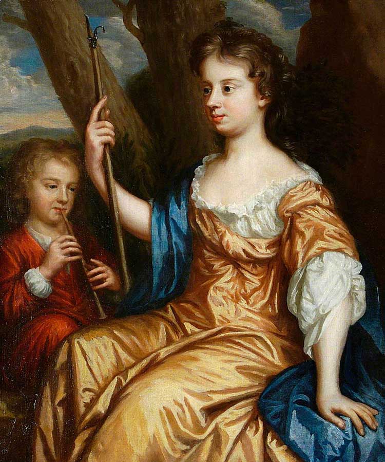 Mary Beale. Self Portrait as a Shepherd. Oil on canvas, 21 x 18 in (53.3 x 45.7 cm). Moyses Hall Museum, West Suffolk Heritage Service. © Purchased with the aid of a grant from the Heritage Lottery Fund. On loan from Moyse’s Hall Museum, West Suffolk Council Heritage Service.