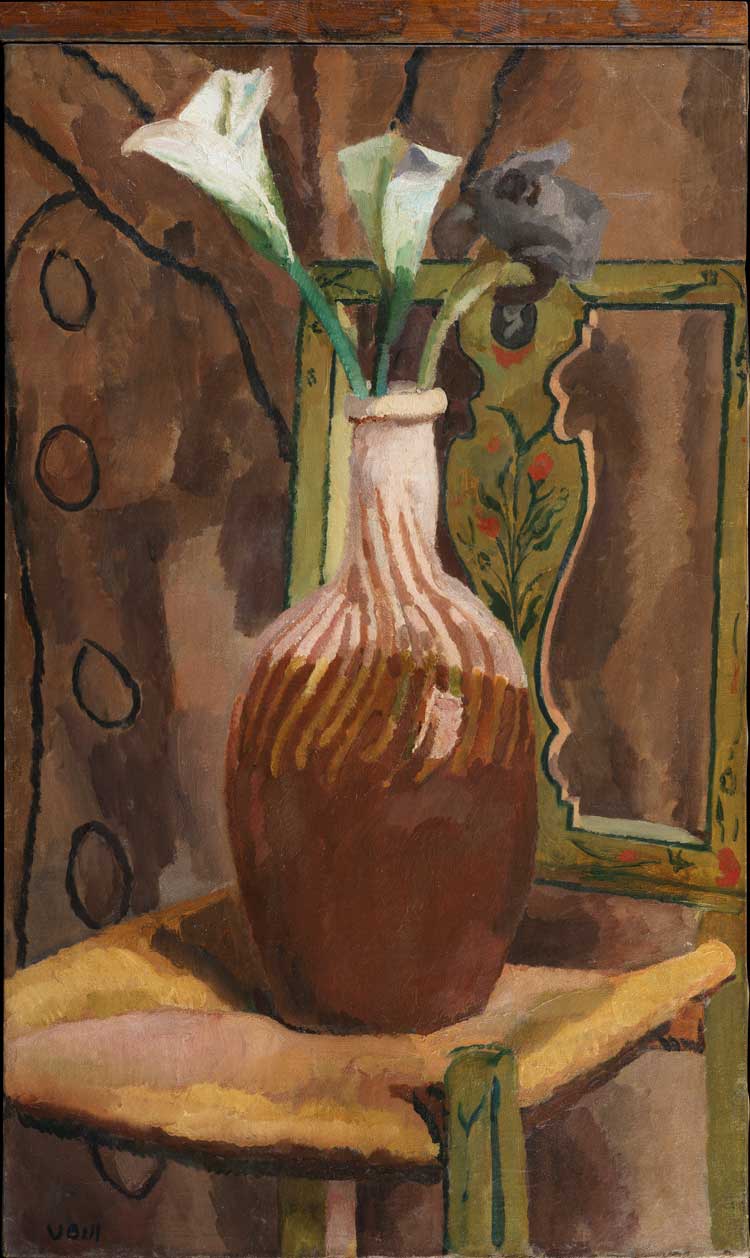 Vanessa Bell, Lilies and Iris, c1919. Oil on canvas. The Courtauld, London
(Samuel Courtauld Trust) © Estate of Vanessa Bell. All rights reserved, DACS
2024.