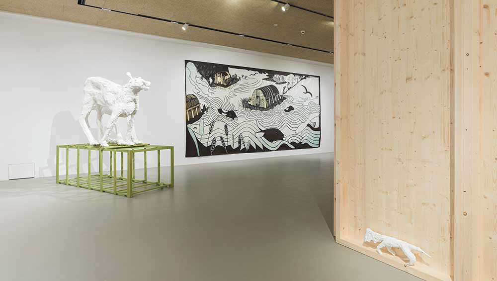 Tribute to Lin May Saeed, Works 2006 – 2023. Sculptures, reliefs, cut-paper silhouette. Realised by GAMeC, Bergamo in Collaboration with Biennale Gherdëina 9. Courtesy of The Estate of Lin May Saeed and Jacky Strenz, Frankfurt/Main. Photo: Tiberio Sorvillo.
