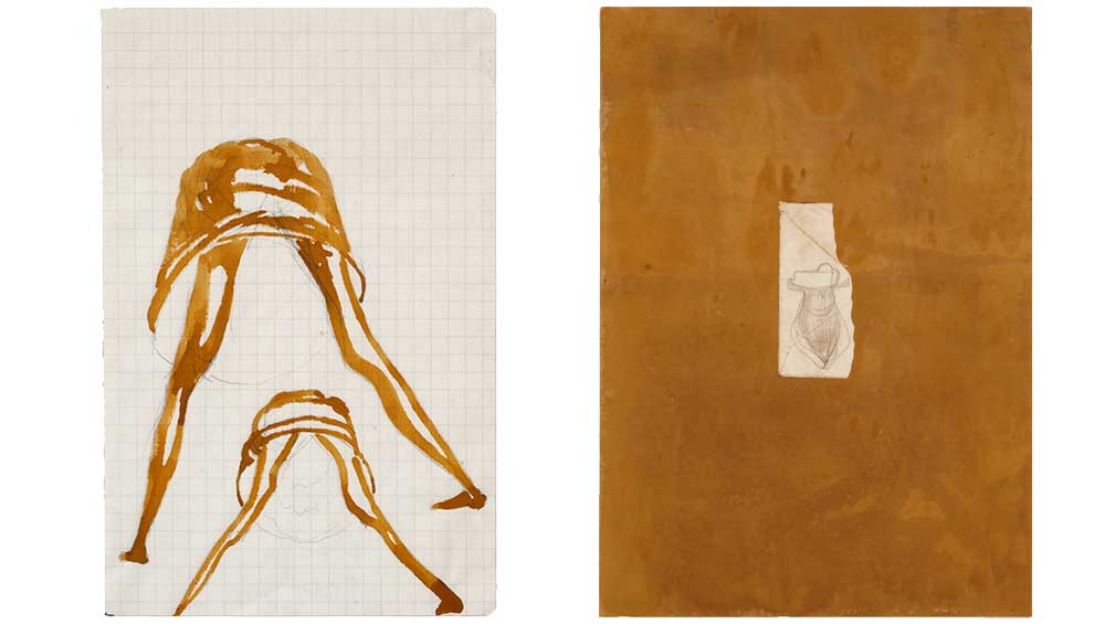 Joseph Beuys. Untitled, 1954. Watercolour on brown paper, 35 x 24.5 cm (13.77 x 9.64 in). Photo: Charles Duprat. © Joseph Beuys Estate / VG Bild-Kunst, Bonn, 2023.