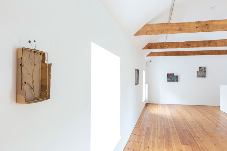 Sara Barker: undo the knot, installation view, CAMPLE LINE, Cample Mill, Scotland. Photo: Mike Bolam.
