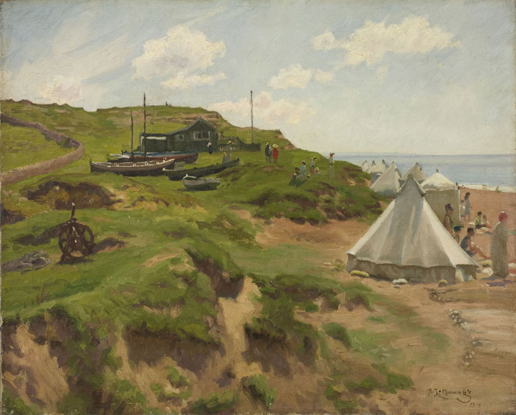 Alfred Munnings, Beach Scene, 1905. © Estate of Sir Alfred Munnings, Dedham, Essex. All rights reserved, DACS 2020. Towner Eastbourne.