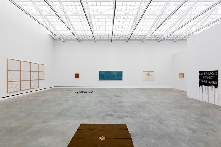 Bochner Boetti Fontana, installation view, Magazzino Italian Art 2 October – 11 January 2020. Photo: Alexa Hoyer. Courtesy of Magazzino Italian Art.