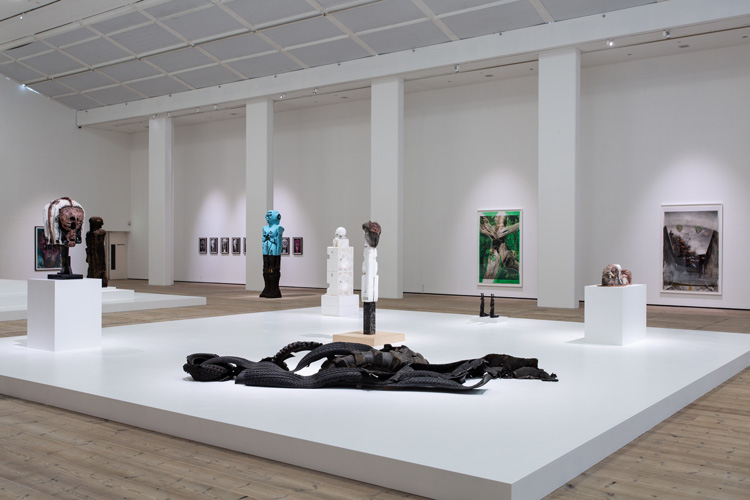 Huma Bhabha, Against Time. Installation view, Baltic Centre for Contemporary Art 2020. Photo: Rob Harris © 2020 Baltic.