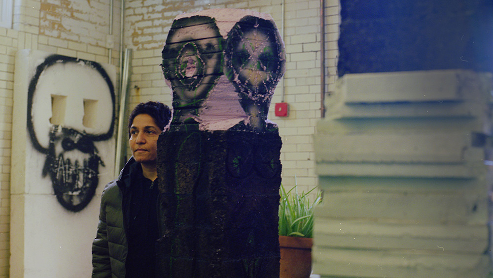 Huma Bhabha. Photo: Elyse Benenson, 2016.