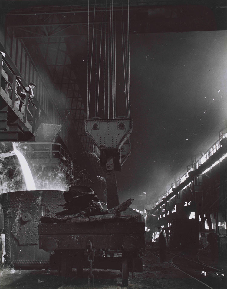 Bill Brandt, Iron Works, Sheffield, 1937, gelatin silver print, Bill Brandt Archive Ltd., London, © Bill Brandt/Bill Brandt Archive Ltd.