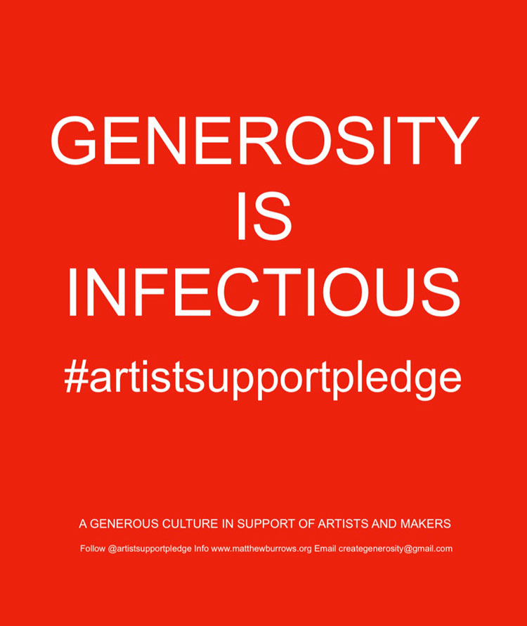 Matthew Burrows. #ArtistSupportPledge tile. © Matthew Burrows.