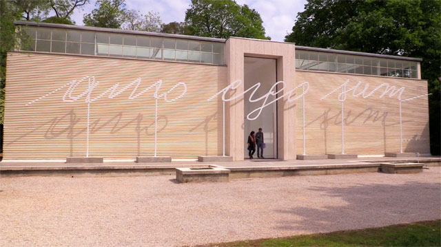 Exterior view, Amo Ergo Sum, Pavilion of Austria, Giardini, Venice, 2019. Photo: Martin Kennedy.