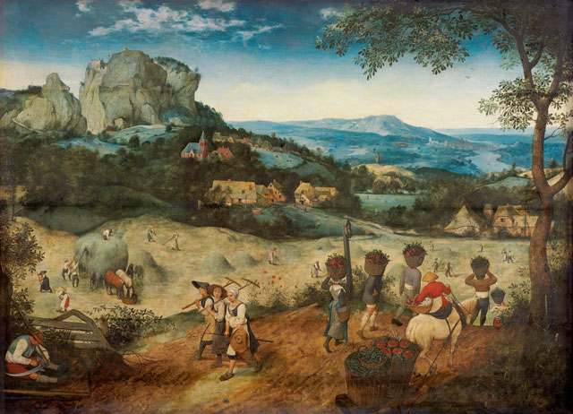 Pieter Bruegel the Elder, The Haymaking, 1565. Oak panel, 114 × 158 cm. The Lobkowicz Collections, Lobkowicz Palace, Prague Castle © The Lobkowicz Collections.