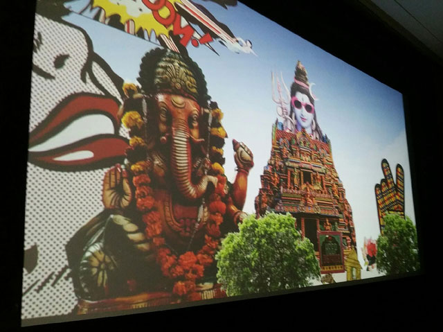 Chila Kumari Burman. Dada and Punjabi Princess, 2017. Moving image, 10 mins duration. Screened at FACT Liverpool for Lightnight Liverpool Festival 2017.