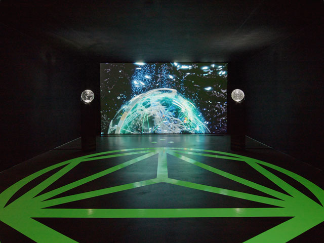 Zach Blas, Contra-Internet, 2017. Installation view. Commissioned by Gasworks; Art in General, New York; and MU, Eindhoven. Courtesy of the artist. Photograph: Andy Keate.
