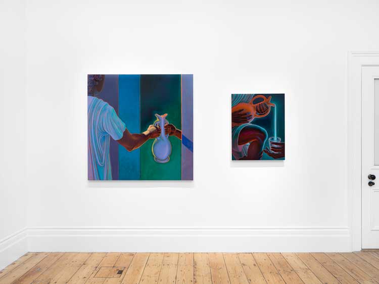 Beneath the Surface, installation view, Lehmann Maupin, London, 2023. Works by Alex Gardner. Photo: Eva Herzog.