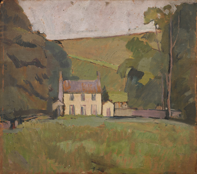 Vanessa Bell. Asheham House, 1912. Oil on board, 47 x 53.5 cm. Private collection. © The Estate of Vanessa Bell, courtesy of Henrietta Garnett.