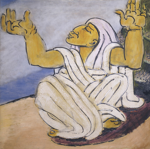Ben-Zion. Deborah the Prophetess, 1970. Oil on Canvas, Collection of Lillian Ben-Zion, NYC
