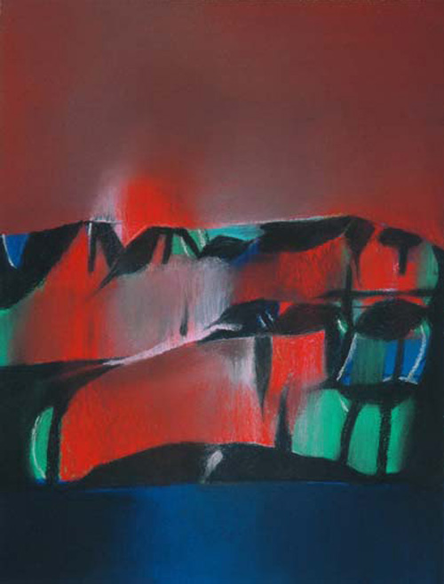 David Blackburn. Leaves in Summer Sunlight, 2006. Pastel on paper, 50 x 39 cm.