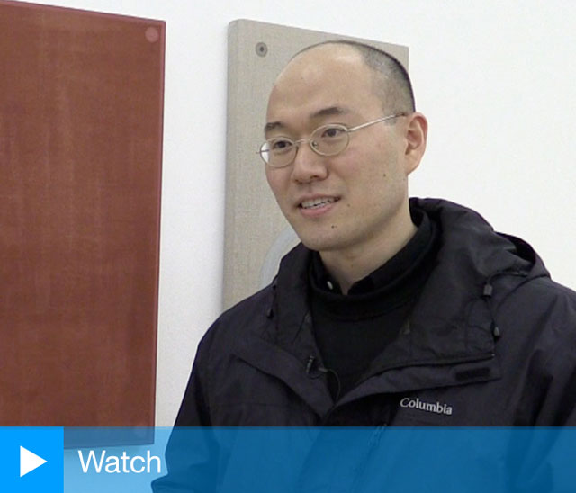 Seungjo Jeong talks to Studio International at the opening of Bloomberg New Contemporaries 2016, Institute of Contemporary Arts, London, November 2016. Photograph: Martin Kennedy.