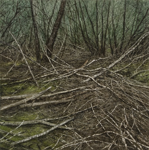 Nicholas Blowers. Narcissus IV, 2008. Oil on canvas, 100.5 x 100.5 cm