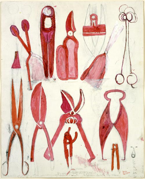 Louise Bourgeois. Untitled, 1986. Watercolor, ink, oil, charcoal and pencil on paper 60.3 x 48.2 cm. Courtesy Cheim & Read, Galerie Karsten Greve and Hauser & Wirth. Photo: Christopher Burke. © Louise Bourgeois