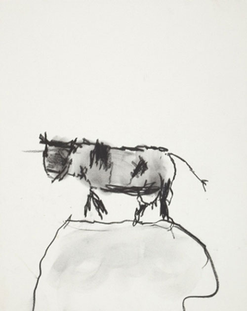 Roger Hilton. Cow, c1964. Pastel on paper
, 25.3 x 20.3 cm. Private collection.