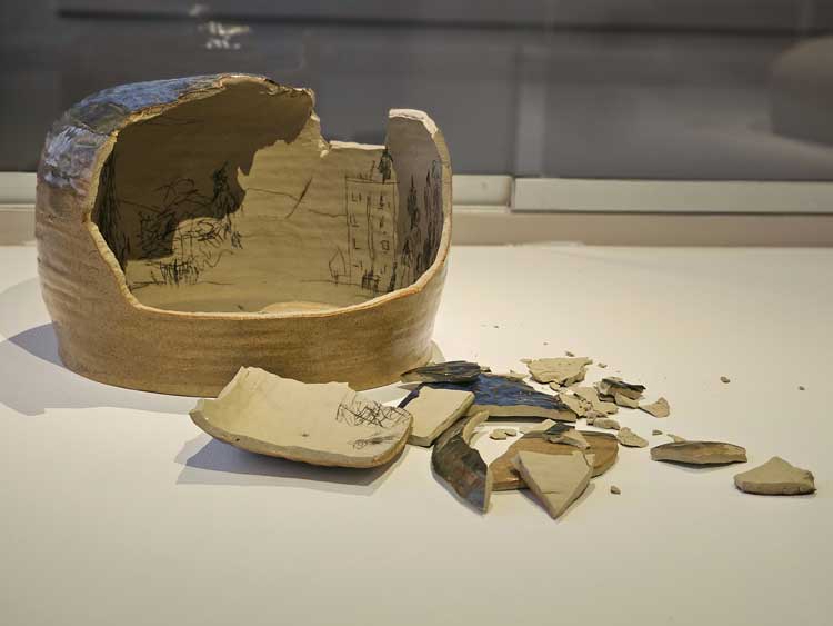 Taraneh Dana, Concepts That Changed Deeply After Immigration – Grief, installation view, A Heart in Exile, part of Catalyst: Art as Activism, Summerhall Arts, Edinburgh, 31 January – 29 March 2026. Courtesy of the artist.