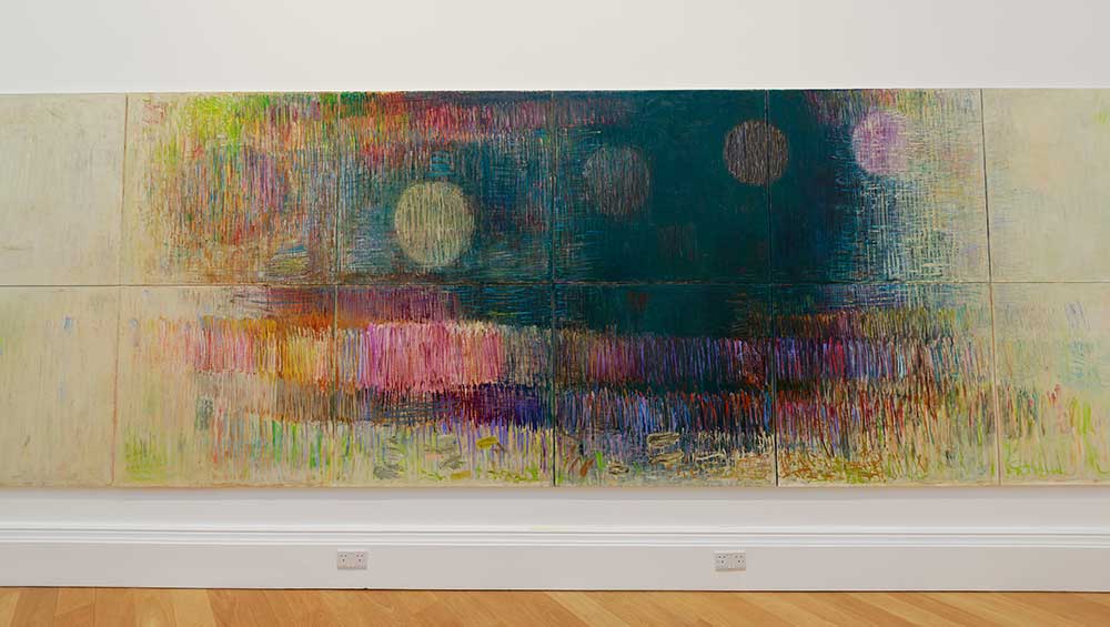 Christopher Le Brun, Phases of the Moon IV, 2024. Installation view, Cosmos: The Art of Observing Space, Royal West of England Academy, 2026. Photo: Alastair Brookes.