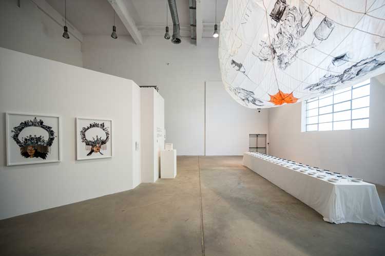 Katerina Kovaleva, Memory table, 2025. Dimensions variable. Installation view, Fondazione Merz, Turin, 27 October 2025 – 1 February 2026.