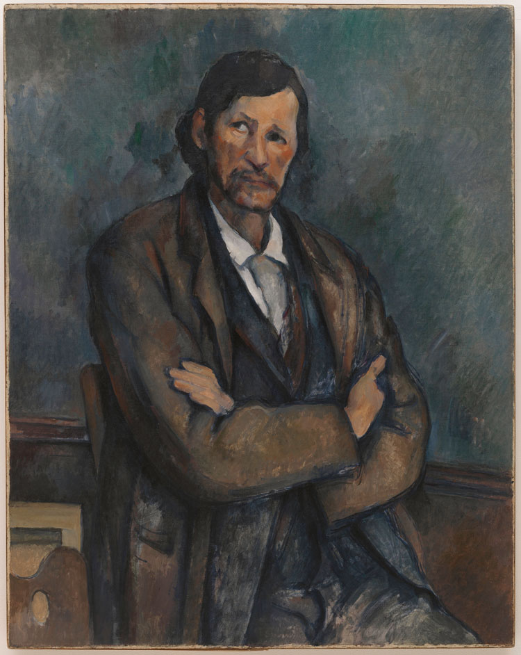 Paul Cezanne, Man with crossed arms, c1899. Oil on canvas, 92 x 72.7 cm. Solomon R. Guggenheim Museum. © The Solomon R. Guggenheim Foundation / Art Resource, NY, Dist. GrandPalaisRmn.