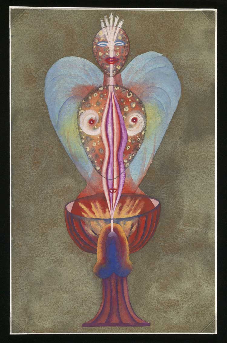 Ithell Colquhoun, Diagrams of Love: The Bird or the Egg?, c1940. Tate Archive, TGA 929/4/17/3. Photo: © Tate Photography (Lucy Green).