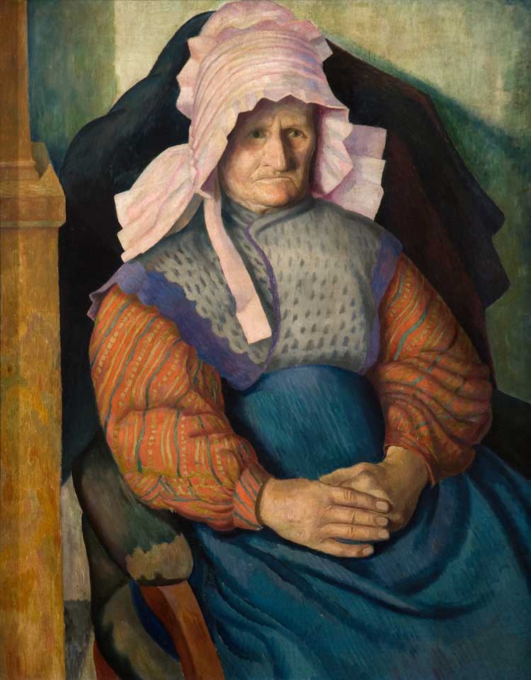 Dora Carrington, Mrs Box, 1919, Oil on canvas. The Higgins Bedford. Purchased from Christopher Mason with grants from the Victoria & Albert Museum Purchase Grant Fund and the Art Fund, 2006 The Higgins Bedford.