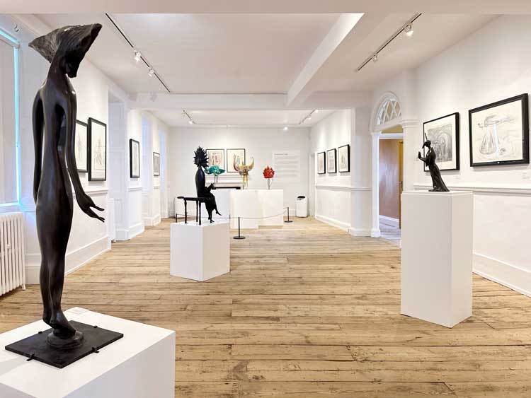 Leonora Carrington: Rebel Visionary, installation view, Newlands House Gallery, 12 July – 26 October 2024. Image courtesy Newlands House Gallery.