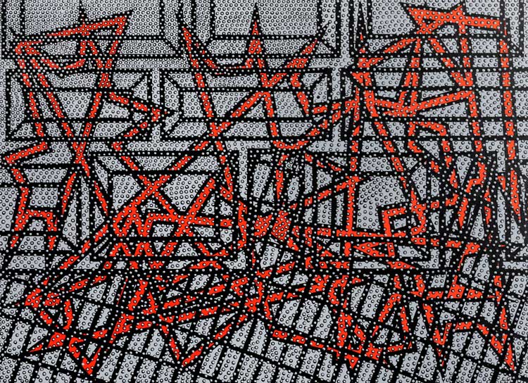 Bernard Cohen, Portrait of a Painting, 2021. Acrylic on linen, 105 x 145 cm. © Bernard Cohen, courtesy of Flowers Gallery.