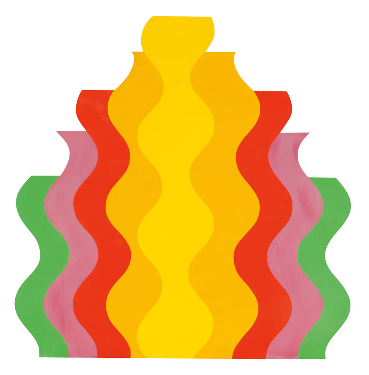 Mohamed Melehi, Flamme, 1976. Private collection.