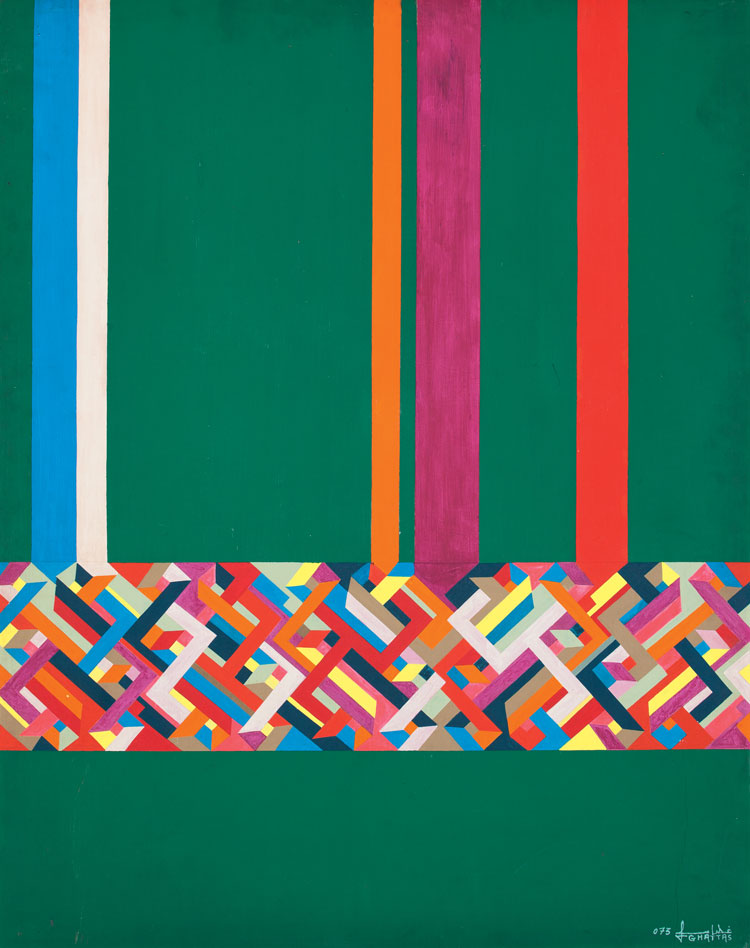 Abdelkrim Ghattas, Composition, 1977. Private collection.
