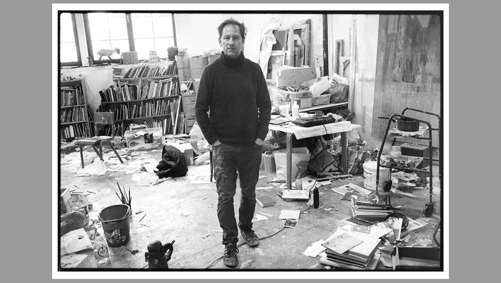 Andrew Cranston in his studio, Glasgow, 2020. Photograph: Alan Dimmick, Courtesy of the Artist and Ingleby, Edinburgh.