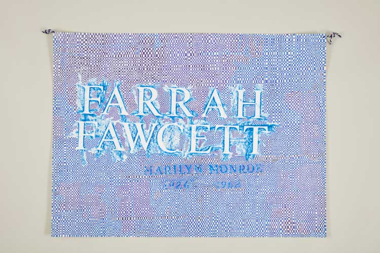 Scott Covert, Lifetime Drawing,
Farrah Fawcett, Blue, undated. Courtesy of the artist.