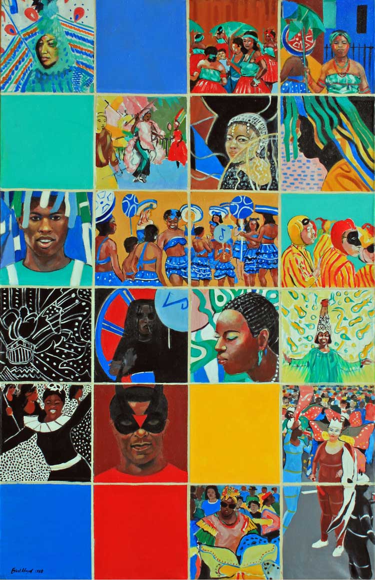 Errol Lloyd, Notting Hill Carnival IIC, 1988. Oil on canvas. Courtesy the artist.
