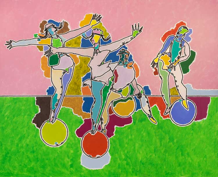 Harold Cohen, Untitled, Athlete Series, 1986. Acrylic on canvas, 305 x 246.5 cm.