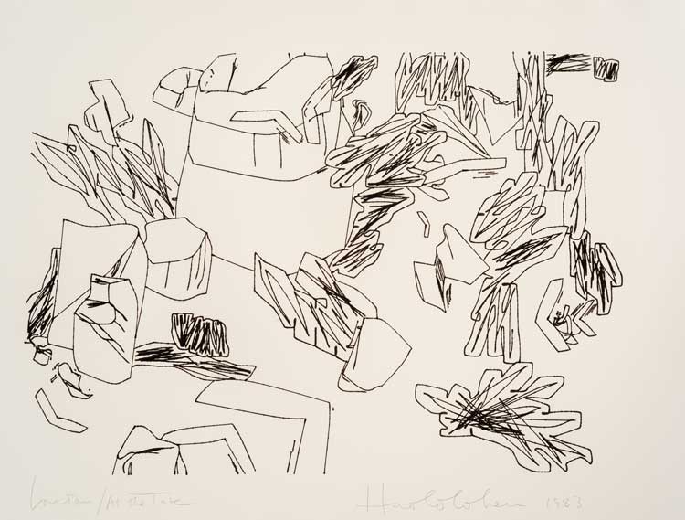 Harold Cohen, London at the Tate, 1983. Ink on paper, 55.9 x 76.2 cm.