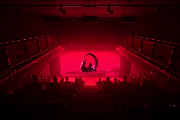 Ian Cheng: Life After BOB, Halle am Berghain, Berlin, 2022. © 2022 Ian Cheng. Presented by LAS (Light Art Space). Portrait of Ian Cheng by © Franziska Taffelt.