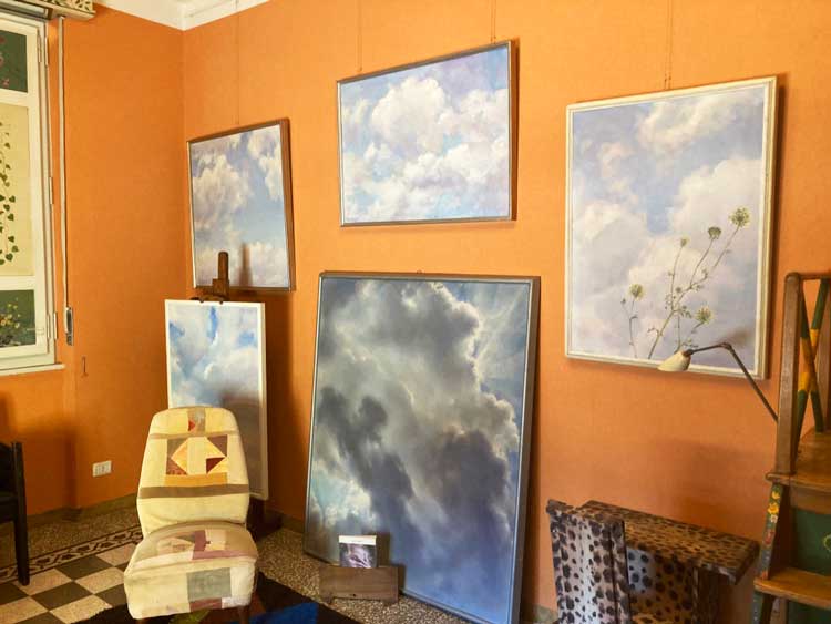 A series of paintings by Elica Balla. Photo: Joe Lloyd.