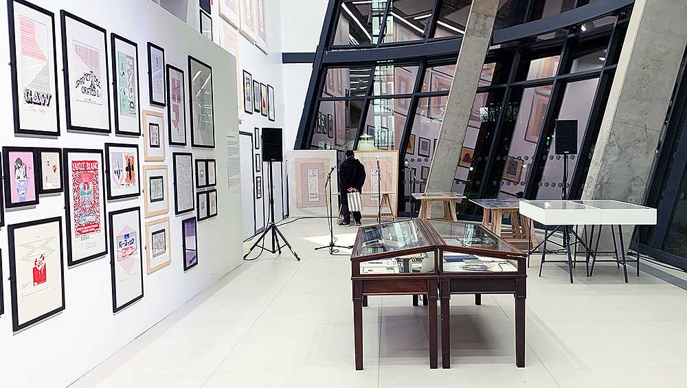 Henri Chopin: The (Almost) Complete Books, Zines and Multiples (1957-2007), installation view, the Leicester Gallery, De Montfort University, 27 November 2021 – 29 January 2022. Photo: Bronac Ferran.