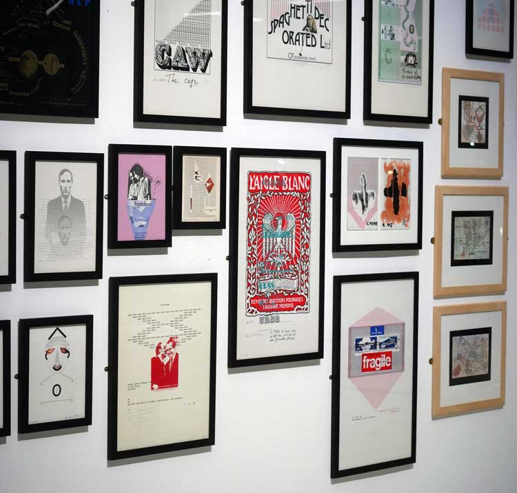 Henri Chopin: The (Almost) Complete Books, Zines and Multiples (1957-2007), installation view, the Leicester Gallery, De Montfort University, 27 November 2021 – 29 January 2022. Photo: Bronac Ferran.