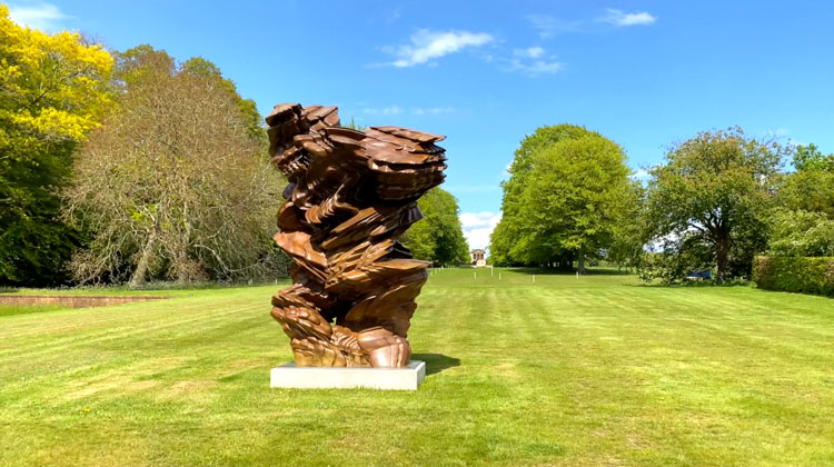 Tony Cragg, Stack, 2019. Bronze, 380 x 263 x 202 cm. Houghton Hall, Norfolk. Installation view, Houghton Hall, Norfolk, 2021. Photo: Martin Kennedy.