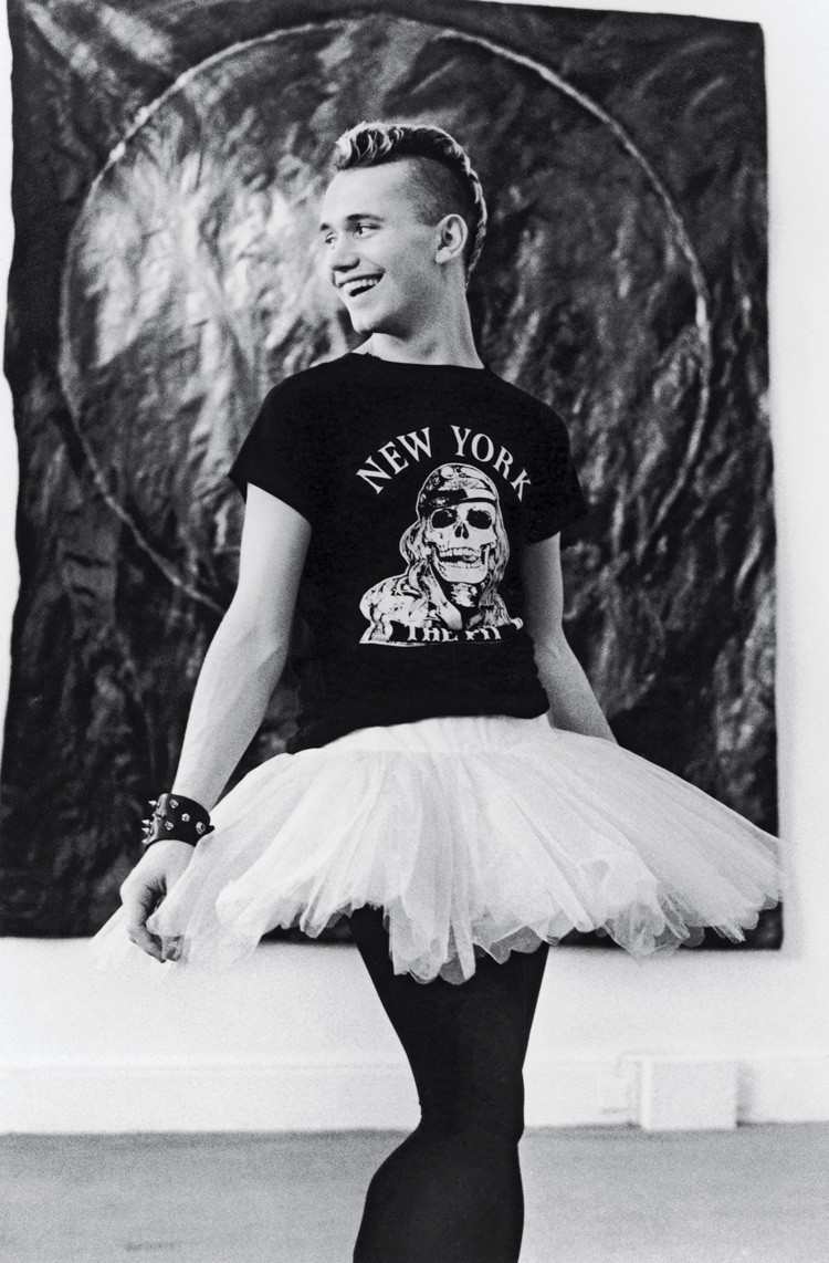 Michael Clark during the opening of Derek Jarman, ICA, London, February 1984. © Steve Pyke.